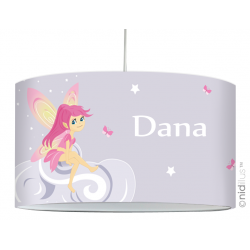 Lampe suspension "Fée rose...