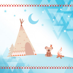 Coupon "Ourson Indien-Bleu"...