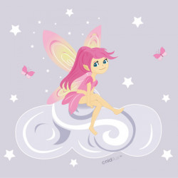 "Fée Rose" Coupon Polycoton...