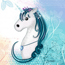 "Licorne - bleu" Coupon...