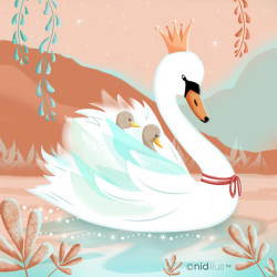 "Cygnes" Coupon Polycoton -...