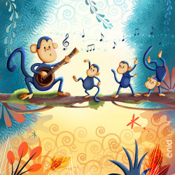 Coupon Polycoton "La Danse...