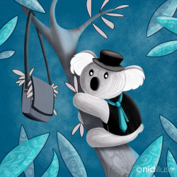 Coupon polycoton "Koala...