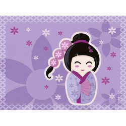 T15x20- "Kokeshi-Violet"...