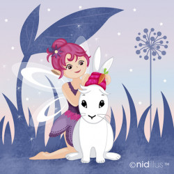 T15- "Fée et lapin" Coupon...