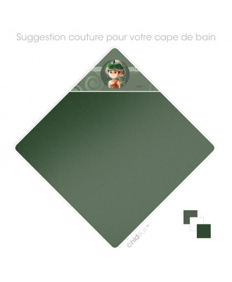 Coupon Cape de bain pour bébé "Lutin de Bretagne" Velours 265 gr - En stock