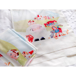 T30- Tissu Coussin du livre...