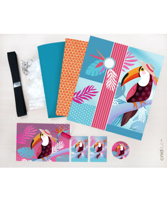 Maxi Kit Sac Daphné en polycoton - Taille M - Toucan - en stock
