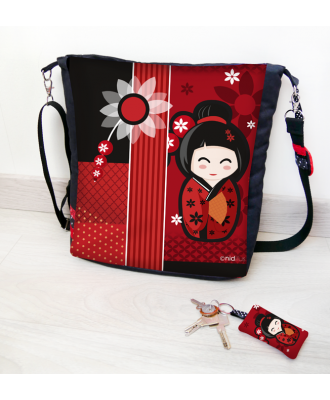 Tuto couture du sac Daphné + porte-clé + bijou de sac