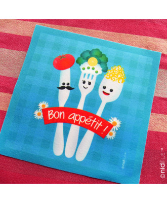 T15-"Pique-nique- Bon appétit" Coupon Velours 265 gr - En stock