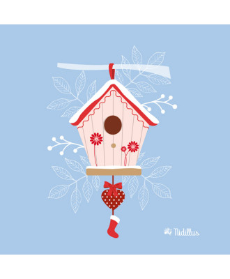 Panneau pour "Calendrier de l'Avent" - 6 bandes de tissu illustrées - EN STOCK