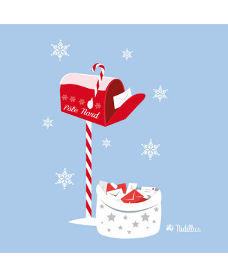 Panneau pour "Calendrier de l'Avent" - 6 bandes de tissu illustrées - EN STOCK