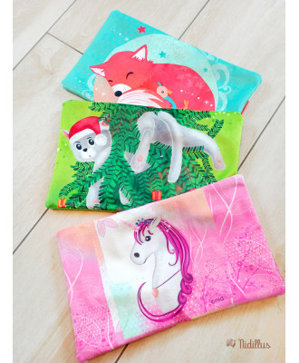 Kit Tissus "Housse de bouillotte- Licorne rose" Velours souple - En stock
