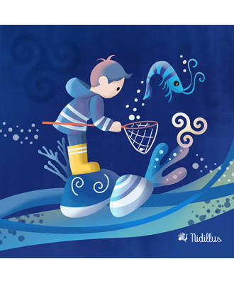 T15- "Petit pêcheur breton de crevettes" Coupon Burlington 170 - En stock