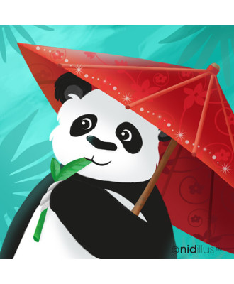 "Panda et ombrelle" Coupon...