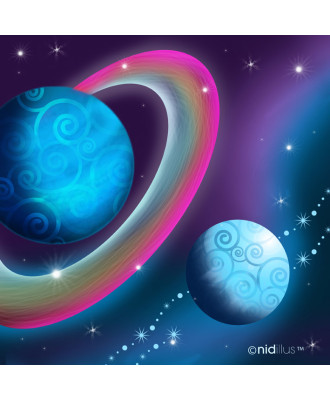 "Planètes magiques-rose et...