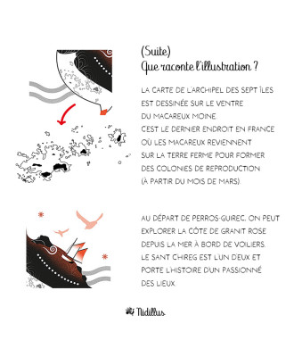 "Macareux des 7 îles - Côtes-d'Armor Bretagne" Velours 400gr - EN STOCK