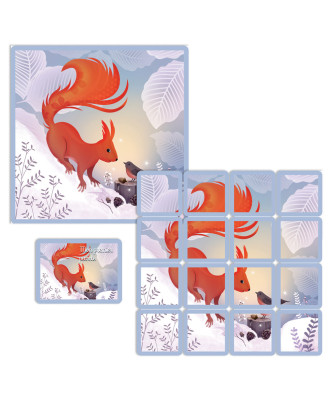 Puzzle en tissu " Ecureuil...