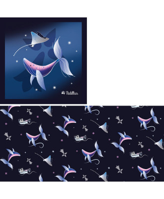Lot 2 Tissus "Baleine de...