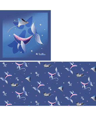 Lot 2 Tissus "Baleine de...