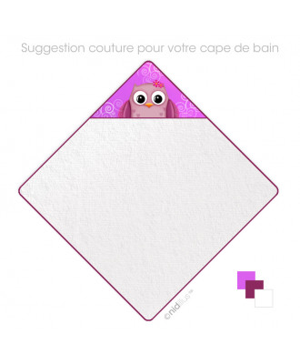 Lot 3 Tissus Cadeau de naissance "Chouette" Velours souple 290 gr- en stock