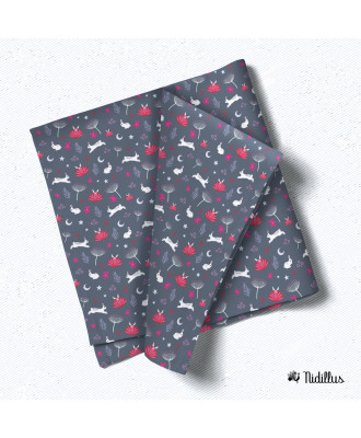 Tissu motifs "Lapin et...