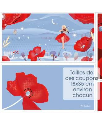 Collection "La violoniste aux coquelicots" - 21 coupons illustrés - Précommande