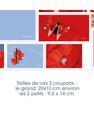 Collection "La violoniste aux coquelicots" - 21 coupons illustrés - Précommande