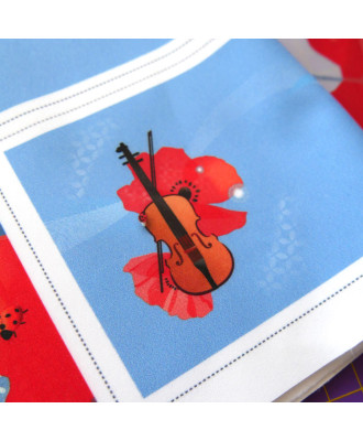 Collection "La violoniste aux coquelicots" - 21 coupons illustrés - Précommande