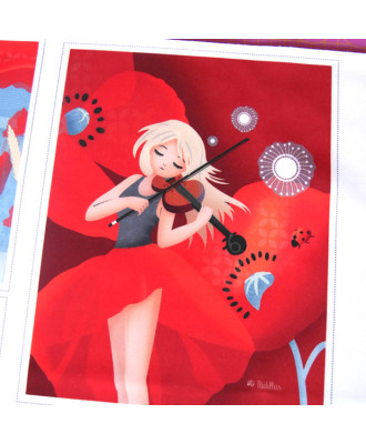 Collection "La violoniste aux coquelicots" - 9 coupons illustrés - En stock