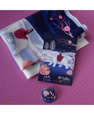 Collection "L'Ours blanc et le Printemps nordique" - 5 coupons illustrés - En stock