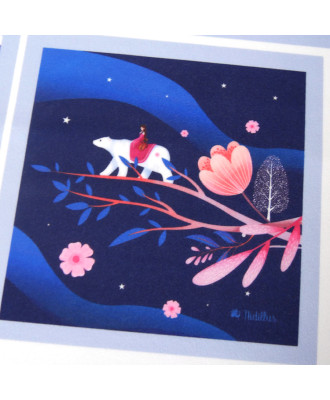 Collection "L'Ours blanc et le Printemps nordique" - 5 coupons illustrés - En stock