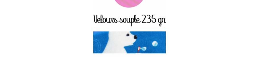 Tissu Velours souple 235gr/m2- STOCK