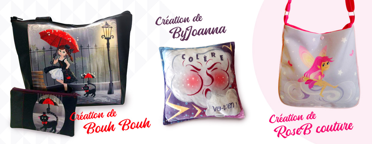 Créations couture coupons illustrés Nidillus1