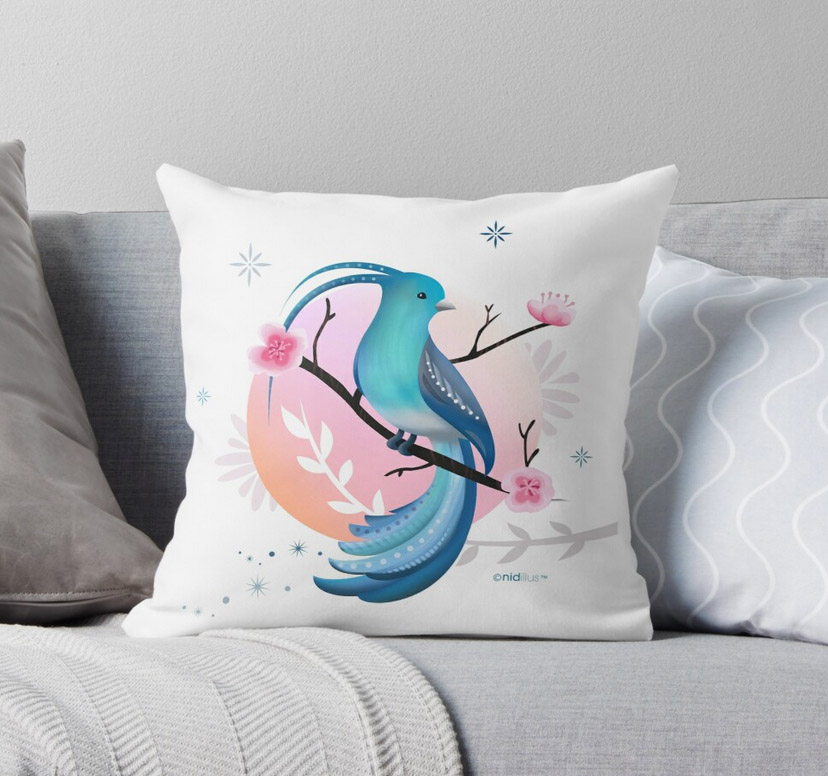 illustration sur coussin nantes